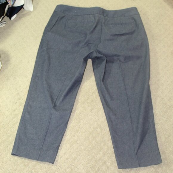 Talbots Women's Size 8P Pants (31" x 22") Slim Crop Four Pockets Blue - Picture 2 of 6